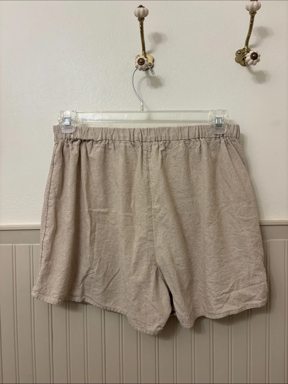 Old Navy High-Waisted Faux-Wrap Linen-Blend Mini Skort size Medium TALL